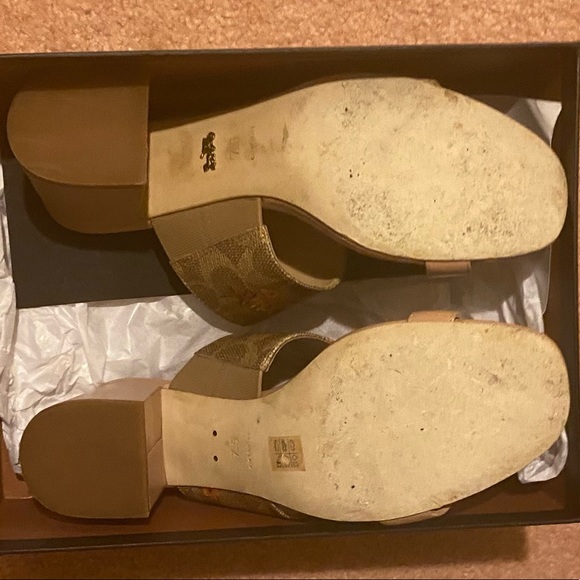 Coach Mae Mule With Floral Bow Print block heel - Picture 10 of 10